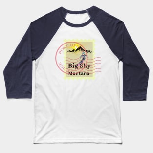 Big Sky Montana USA. Gift Ideas For The Ski Enthusiast. Baseball T-Shirt